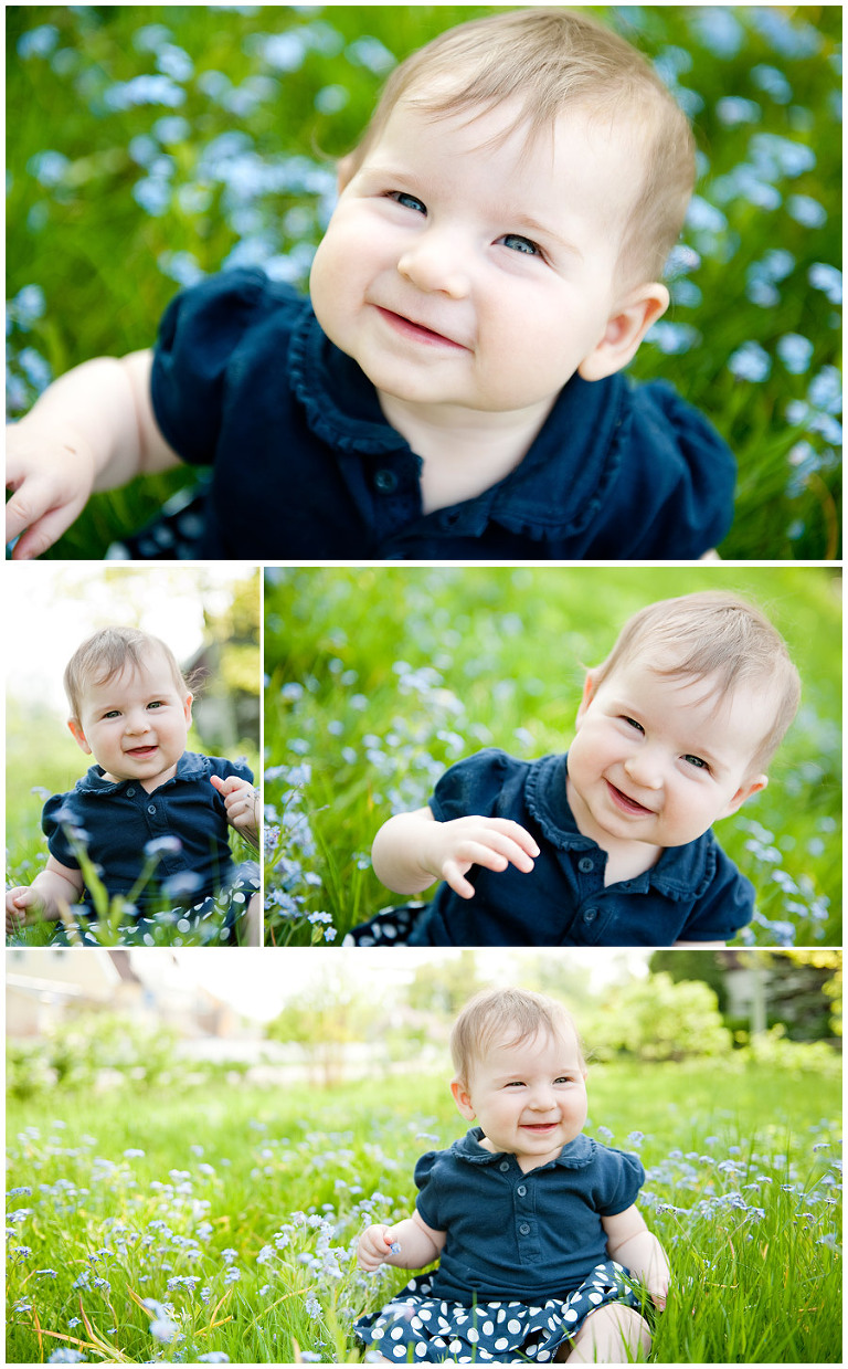 sittande bebis i gräset, sitting baby in grass, lindholmphotography.com