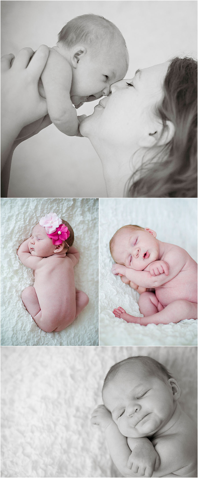 Nyfödd foto av 12 dagars bebis is studio hos Lindholm Photography av barnfotograf Terri Lindholm