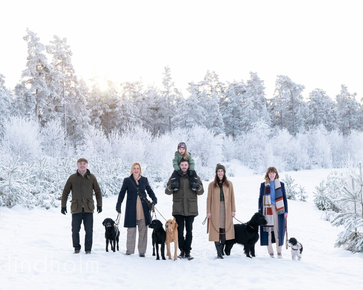 utomhus familjefotografering på vintern, vinter familjefoto, släktfoto stockholm, familjefotografering stockholm